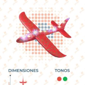 JUGUETE AVIÓN UNICEL CON LUZ POR PIEZA C1470 Q27