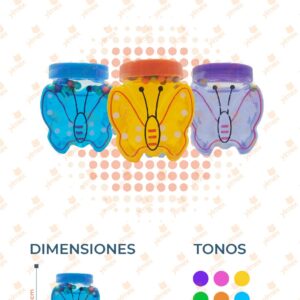JUGUETE SLIME MARIPOSA PAQ 24 PIEZAS C2463 L27