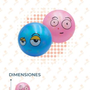PELOTA INFLABLE CARITAS PAQ 12 PIEZAS C3220 N15