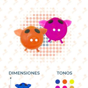 JUGUETE SQUISH CERDITO COLORES PAQ 12 PIEZAS FX-328 L29