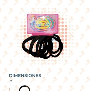 SET LIGAS LICRA PARA CABELLO PAQUETE CON 12 SETS MP-55 J16