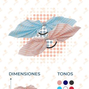 LIGAS PARA CABELLO DECORADAS PAQ 12 PIEZAS MW148-2B-2 J31