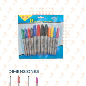 PLUMONES PAQ CON 12 PIEZAS WJ-84 D14