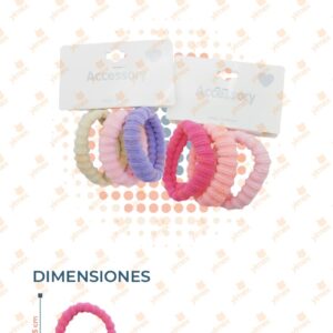 DONITAS PARA CABELLO COLORES VARIADOS PAQ 12 PIEZAS R251E-32  O22