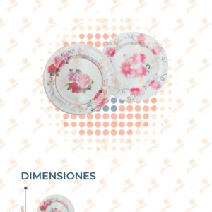 PLATO DE MELAMINA POR PIEZA A0013-6 O46