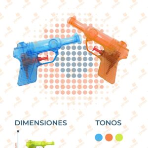 JUGUETE PISTOLA DE AGUA PAQ 6 PIEZAS C1625 P60