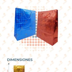 BOLSA DE REGALO METÁLICA PAQ 12 PIEZAS D2339 M20