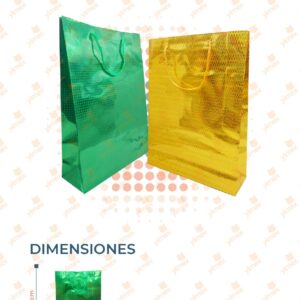 BOLSA DE REGALO METÁLICA PAQ 12 PIEZAS D2340 M18