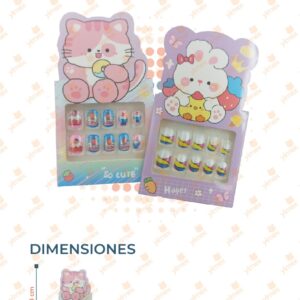 UÑAS DECORADAS SURTIDAS PAQ 12 PIEZAS LFA-32 Q29