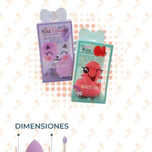 ESPONJAS DE MAQUILLAJE CON APLICADORES PAQ CON 12 PIEZAS MW12-3F-2  J7