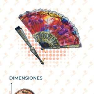 ABANICO DECORADO PAQ 12 PIEZAS R251E-17 E16