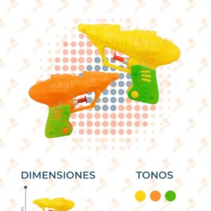 JUGUETE PISTOLA DE AGUA PAQ CON 6 PIEZAS SQ-002 P47