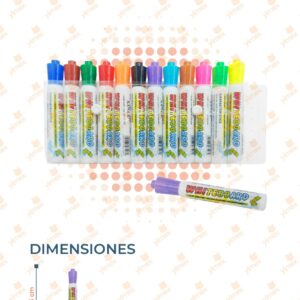 PLUMONES DE COLORES PAQ CON 12 PIEZAS WJ-508B D15