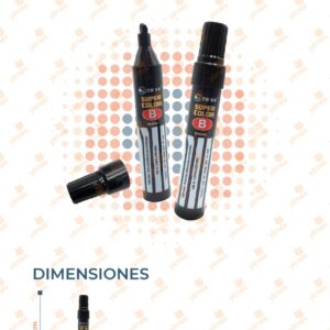 PLUMÓN PERMANENTE MEGA COLOR NEGRO PAQ CON 6 PIEZAS WJ-900 D11