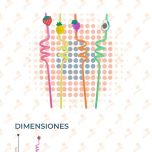 POPOTES ESPIRALES DECORADOS PAQ 4 PIEZAS XG-Y001 O40