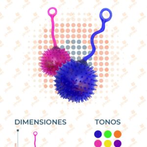 JUGUETE PELOTA PICOS CON LUZ PAQ 12 PIEZAS AR-E1-59 L17