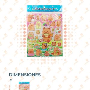 STICKERS CAPIBARA PAQ CON 50 PIEZAS AR-F4-101 K2