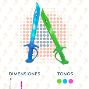 JUGUETE ESPADA CON LUZ POR PIEZA C6102 Q35