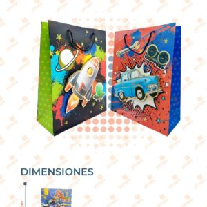 BOLSA DE REGALO DECORADA PAQ 12 PIEZAS G9-2F-27 M24
