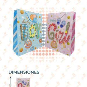 BOLSA DE REGALO DECORADA PAQ 12 PIEZAS G9-2F-37 M20