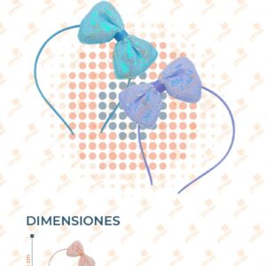 DIADEMA CON MOÑO PAQ 12 PIEZAS HT-1445 O19