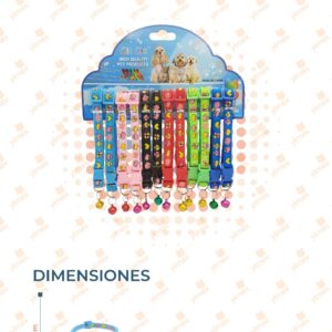 COLLAR PARA MASCOTA PAQ CON 12 PIEZAS LIN-128 i12