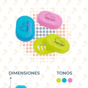 JABONERA COLORES PAQ CON 3 PIEZAS M36-20H-17 G25