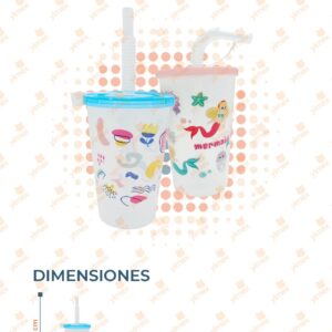 VASO DECORADO CON POPOTE PAQ CON 12 PIEZAS M36-22H-4 O42
