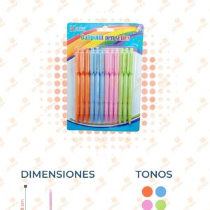 PLUMA COLORES PAQ CON 12 PIEZAS M4-3H-26 B1