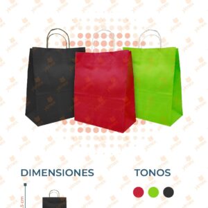 BOLSA DE REGALO DE CARTÓN PAQ 12 PIEZAS M687-3H-3 M3