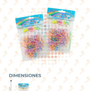 LIGAS PARA HACER PULSERAS PAQ 12 PIEZAS PJ-297 J19