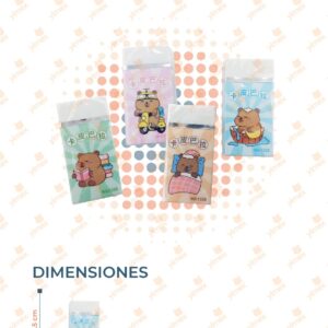 BORRADOR DECORADO CAPIBARA PAQ 24 PIEZAS R252J-11 D9