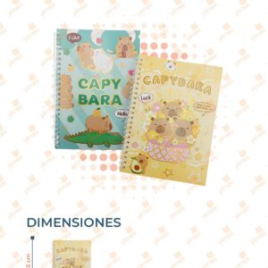 LIBRETAS CAPIBARA PAQ CON 12 PIEZAS R252J-3 B12
