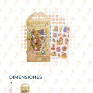 STICKERS CAPIBARA PAQ CON 40 PIEZAS R252J-53 A5