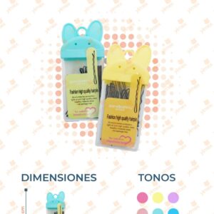 PASADORES PARA CABELLO PAQ CON 12 PIEZAS R524Q-3 J10