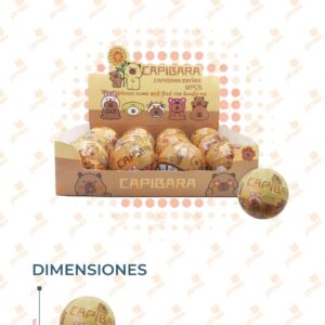 JUGUETE CAPIBARA SORPRESA PAQ 12 PIEZAS SJ618-11 Q50