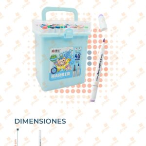 SET PLUMONES EN ESTUCHE CON 48 PIEZAS WJ-6779-48 D12