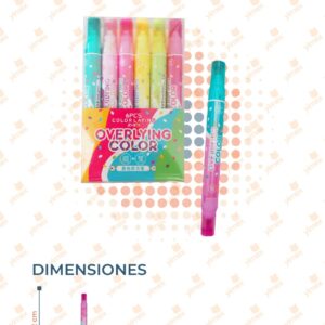 MARCADORES DOBLE PUNTA PAQ CON 6 PIEZAS WJ-870 D16