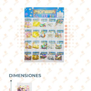 DECORACIÓN LENTEJUELAS SURTIDAS PAQ CON 20 PAQUETITOS X-652 O9