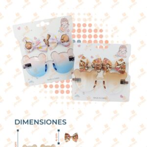 SET BROCHES CON LENTES DECORADOS PAQ CON 12 SETS XY126-54 O18