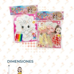 MUÑECA CON ACCESORIOS DIBUJO Y PLUMINES YJ-2022-23 Q44