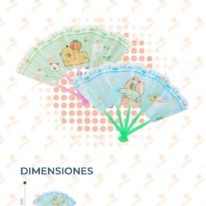 ABANICO CAPIBARA PAQ CON 12 PIEZAS 25C-16 E15