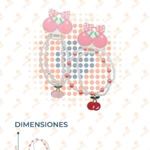 PULSERA CEREZA PAQ CON 12 PIEZAS 25J-3 i12