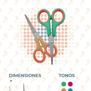 TIJERAS ESCOLARES PAQ CON 12 PIEZAS AA-121A-1 C14