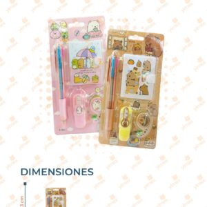 SET DE PAPELERÍA DECORADO PAQUETE CON 18 SETS E-006D K12