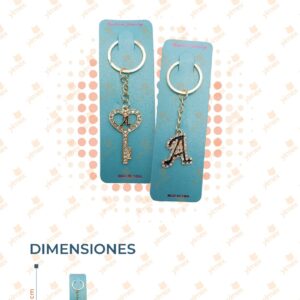 LLAVERO DIAMANTES MODELOS SURTIDOS PAQ 12 PIEZAS HLL-1406 K14