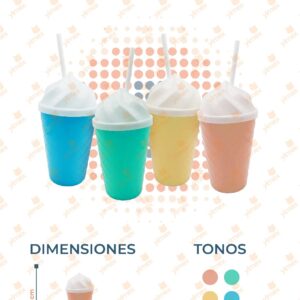 VASO CON POPOTE PAQ 12 PIEZAS M36-10H-13 O13