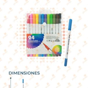 PLUMONES DE COLORES PAQ CON 24 PIEZAS M4-3H-3 D15