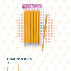 SET LÁPIZ AMARILLO CON 10 PIEZAS PAQ CON 12 SETS X-97 K8