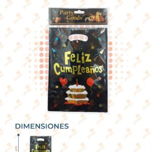 BOLSA FIESTA PARA BOLOS AGUINALDOS PAQ CON 100 BOLSAS YOYO-D10 M17